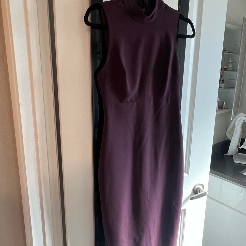 Express Purple Mock Neck Sheath Dress
